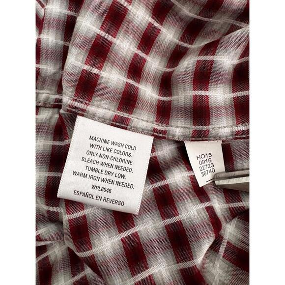Tasso Elba RedWhite Long Sleeve Checkered Vintage 2003 Button Up Shirt XL - Picture 7 of 10